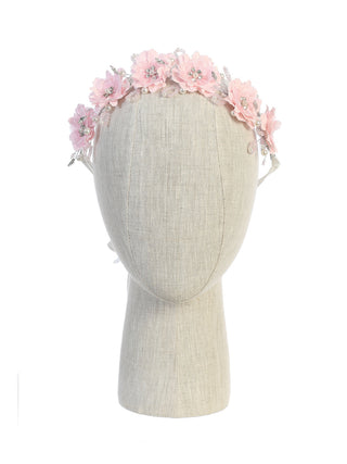 (136) Hair Accessories For Girls, Silk Flower Headband with Rhinestones and Pearls