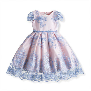 9M-8Y  Girls Bow Lace Princess Dress