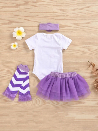 4 Piece Baby Girl  First Easter Purple Set