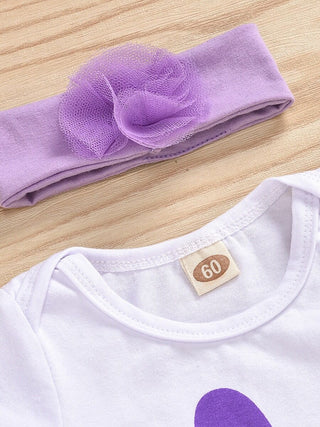 4 Piece Baby Girl  First Easter Purple Set