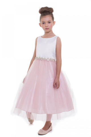 Lissette 212RB-L Rhinestone-Satin top with Tulle Skirt Sizes 14-20