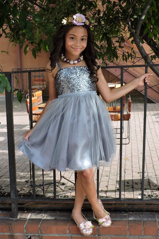 Ember 216 Sequin Top dress with Tulle Skirt