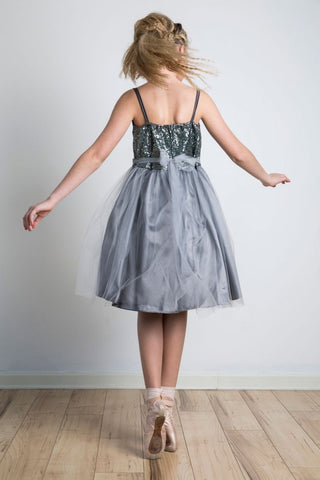 Ember 216 Sequin Top dress with Tulle Skirt