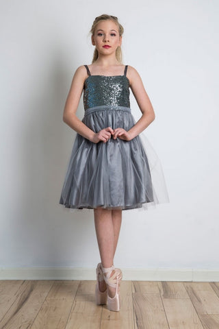 Ember 216 Sequin Top dress with Tulle Skirt