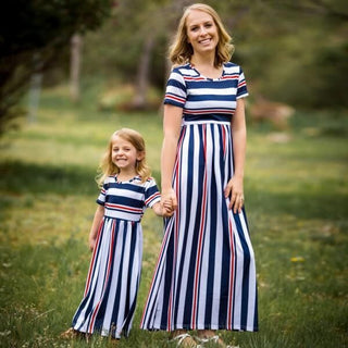 Mommy & Me Striped Short Sleeve Sundress