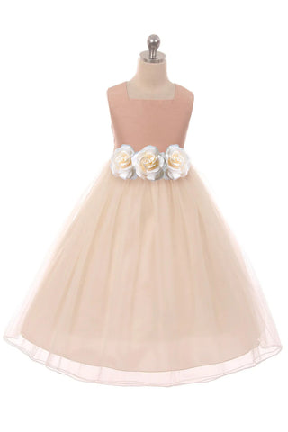 Eden 428 Poly Silk Tulle Girls Dress Available in Plus Sizes