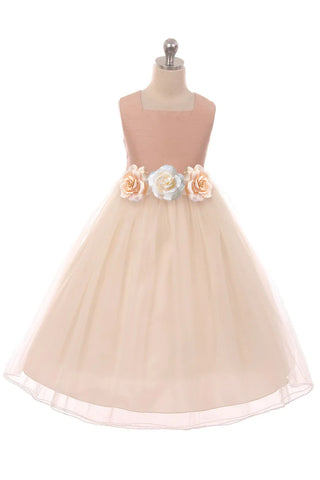 Eden 428 Poly Silk Tulle Girls Dress Available in Plus Sizes