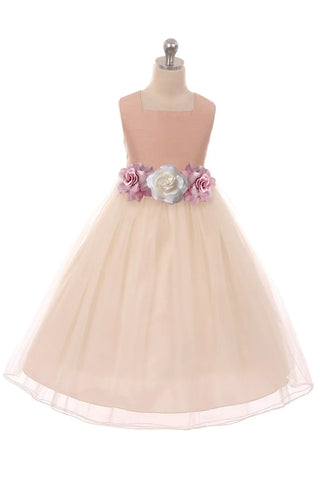 Eden 428 Poly Silk Tulle Girls Dress Available in Plus Sizes