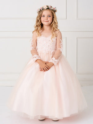 Lisa (5780) Long Sleeve Communion Dress Lil Fashionistas Lisa (5780) Long Sleeve Communion Dress Lil Fashionistas