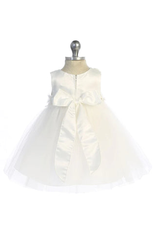 Stacey 534 Princess Ballgown Baby Dress with Floral Trim