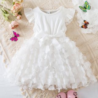 18M-6Y  Girls Flower Mesh Dress