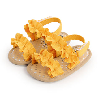 3-18M Baby Girls Polka Dot Soft Bottom Ruffled Sandals