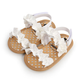 3-18M Baby Girls Polka Dot Soft Bottom Ruffled Sandals