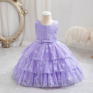 River 12M-4Y Girl's Birthday Sleeveless Lace Princess Dress