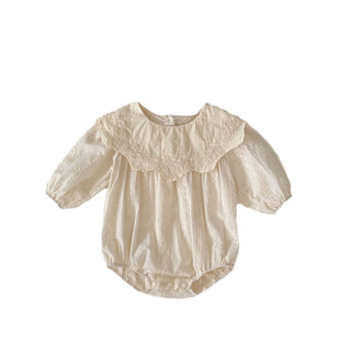 3M-5Y Sisters Outfit Floral Embroidery Bodysuit Or Dress