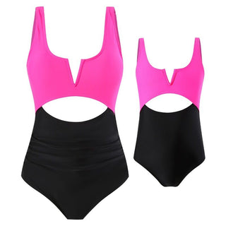 Mommy & Me Color Block Swimsuit