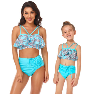 Mommy & Me High-Waist Drawstring Bikini