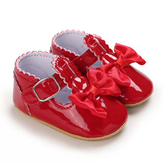 3-18M Baby Girl Bow Shoes Non-Slip Rubber Soles