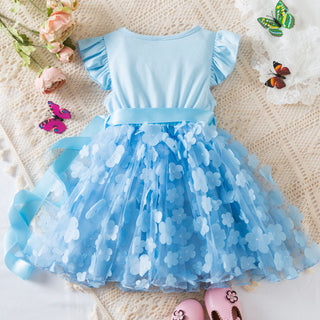 18M-6Y  Girls Flower Mesh Dress