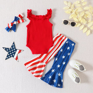 American Babe Body Suit and Flare Pants