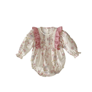 3M-5Y  Sisters Floral Long Sleeve Outfit Bodysuit Or Dress