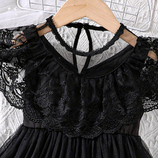 Olive 2-6Y Toddler Girls Summer Black Lace Dress