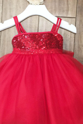 Selina  216B  Baby Sequin Top Dress with Tulle Skirt