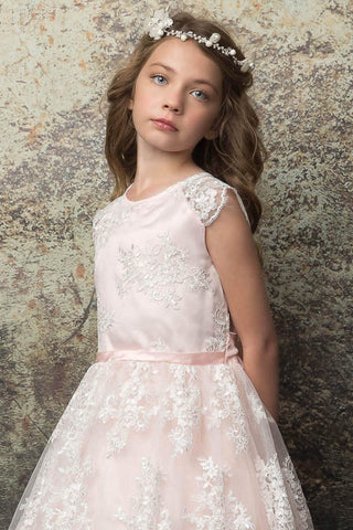 Madison 286 Solid Lace Communion or Flower Girl Dress Sizes 2-12