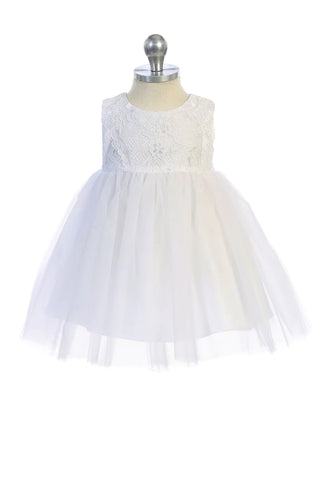 Ayanna 414B Lace Illusion Baby Dress