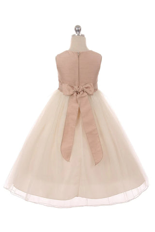 Eden 428 Poly Silk Tulle Girls Dress Available in Plus Sizes