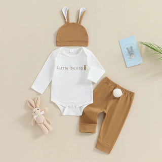 Easter Bunny Printed Bodysuit, Pants & Hat