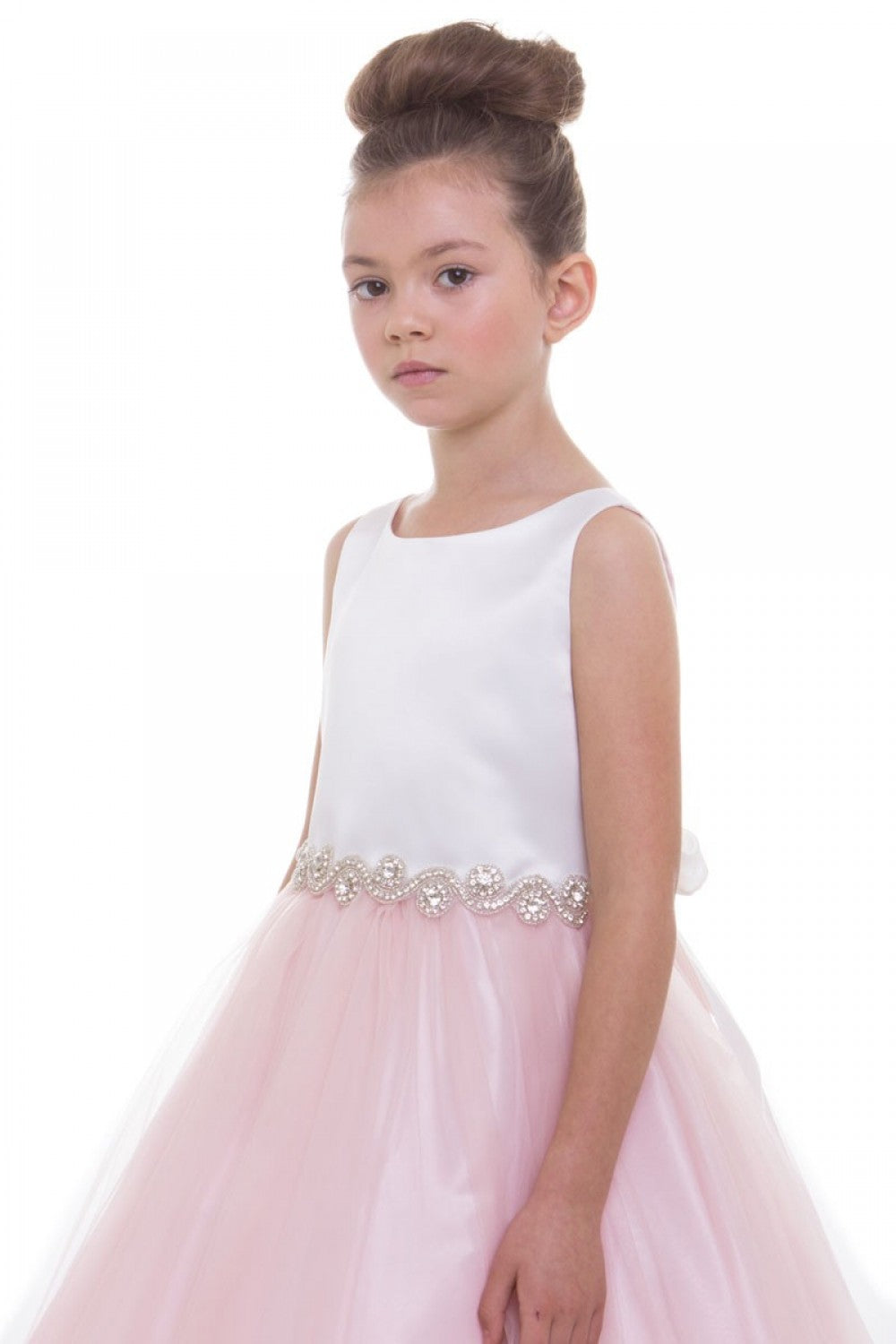 Lissette 212RB-L Rhinestone-Satin top with Tulle Skirt Sizes
