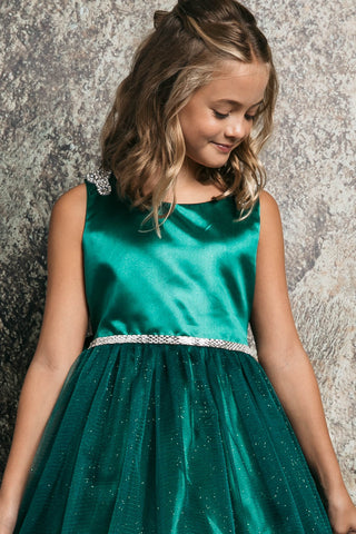 Myla 311-PT Satin and Glitter Dress Sizes 2-12