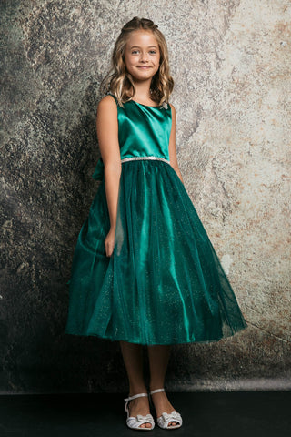 Myla 311-PT Satin and Glitter Dress Sizes 2-12