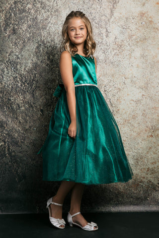 Myla 311-PT Satin and Glitter Dress Sizes 2-12