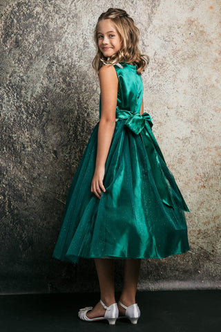 Myla 311-PT Satin and Glitter Dress Sizes 2-12